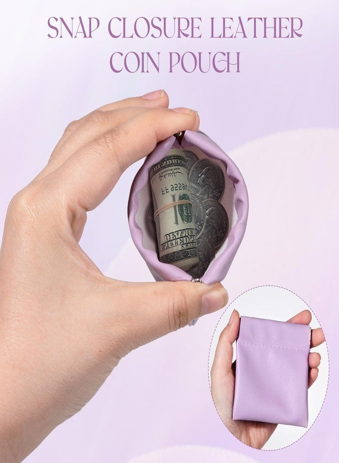 آيسكاي بوب محفظة نقود صغيرة قابلة للضغط من ISKYBOB، 4 قطع، محفظة جلدية صغيرة للعملات المعدنية، 3.1 بوصة، محفظة نقود صغيرة للنساء، حقيبة نقود للسيارة، محفظة سفر، حقيبة منظم نقود، ربيع - Image 4