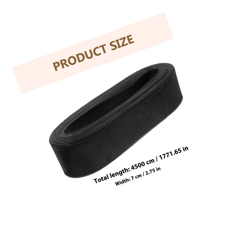 1 Roll of Black Horsehair Braid Wedding Dance Dress Accessory Clothing Accessory - Image 2