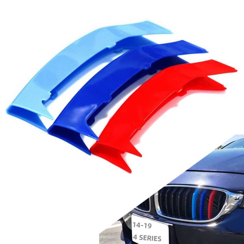 RPERZ Grille color stripes compatible with bmw accessories 4 Series 20142019 F32 F33 F36 9Beam