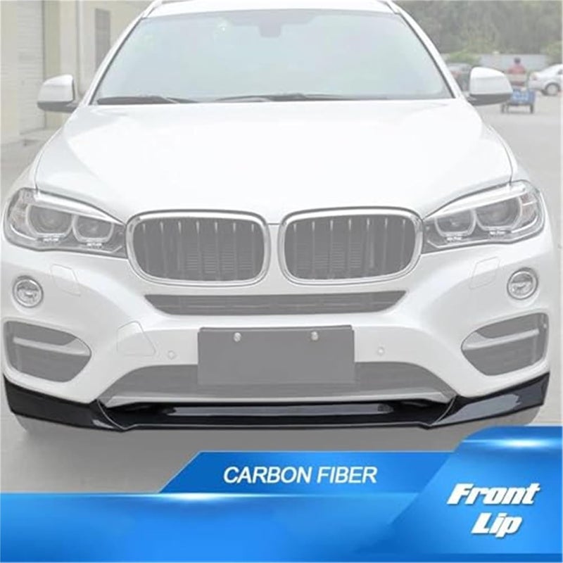 QASULER Carbon Fiber Front Bumper Lip Splitter for BMW F16 X6 - Image 5