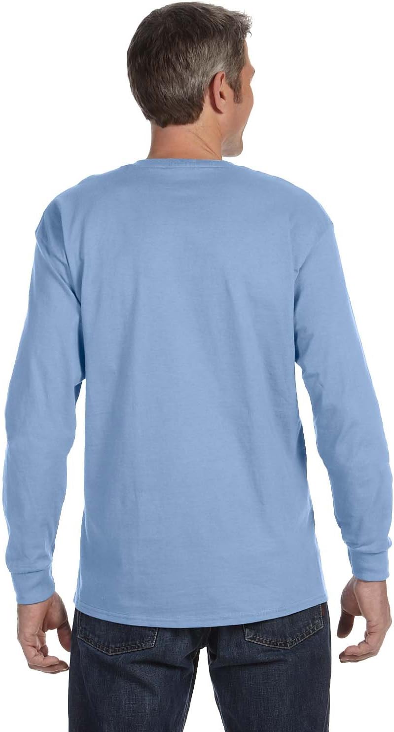 Jerzees Men's Dri-Power Cotton Blend Long Sleeve Tees, Moisture Wicking, Odor Protection, UPF 30+, Sizes S-3x - Image 5