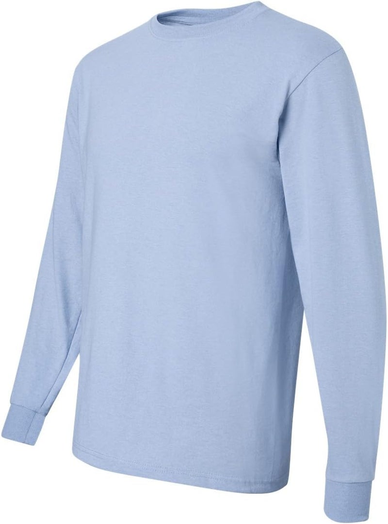Jerzees Men's Dri-Power Cotton Blend Long Sleeve Tees, Moisture Wicking, Odor Protection, UPF 30+, Sizes S-3x - Image 3