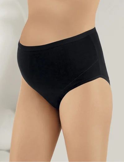 Şahinler Women's Black Lycra Single Jersey Maternity Bato Panties MB142