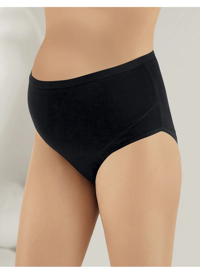 Şahinler Women's Black Lycra Single Jersey Maternity Bato Panties MB142