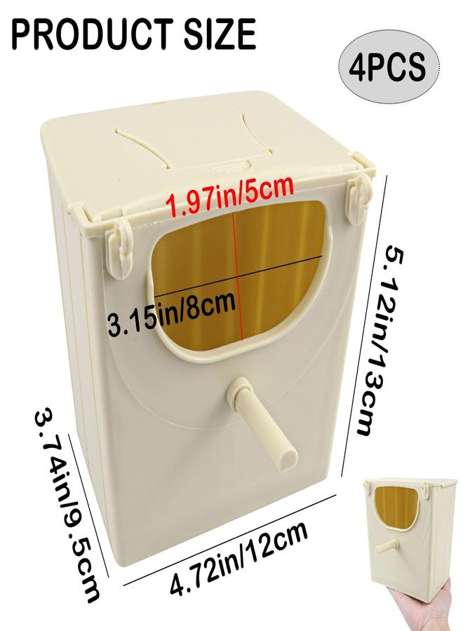 YOLUFER 4PCS Plastic Bird Nest Box Bird Nest Breeding Boxes Outdoor Indoor Mounted Parrot Nest Boxes for Birds Finch, Squirrel, Parrot, Budgie - Image 2