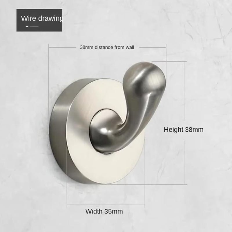 Dual Purpose Decorative Wall Hook For Keys Coats Hats Brushed Color - Image 3