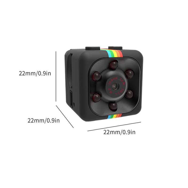 كاميرا فيديو رياضية محمولة دقيقة Mini SQ11 بدقة 1080P عالية مع رؤية ليلية وكشف حركة ومุม عريض للمنزل والمكتب، تدعم بطاقة TF بسعة أقصى 32 جيجا بايت - Image 3