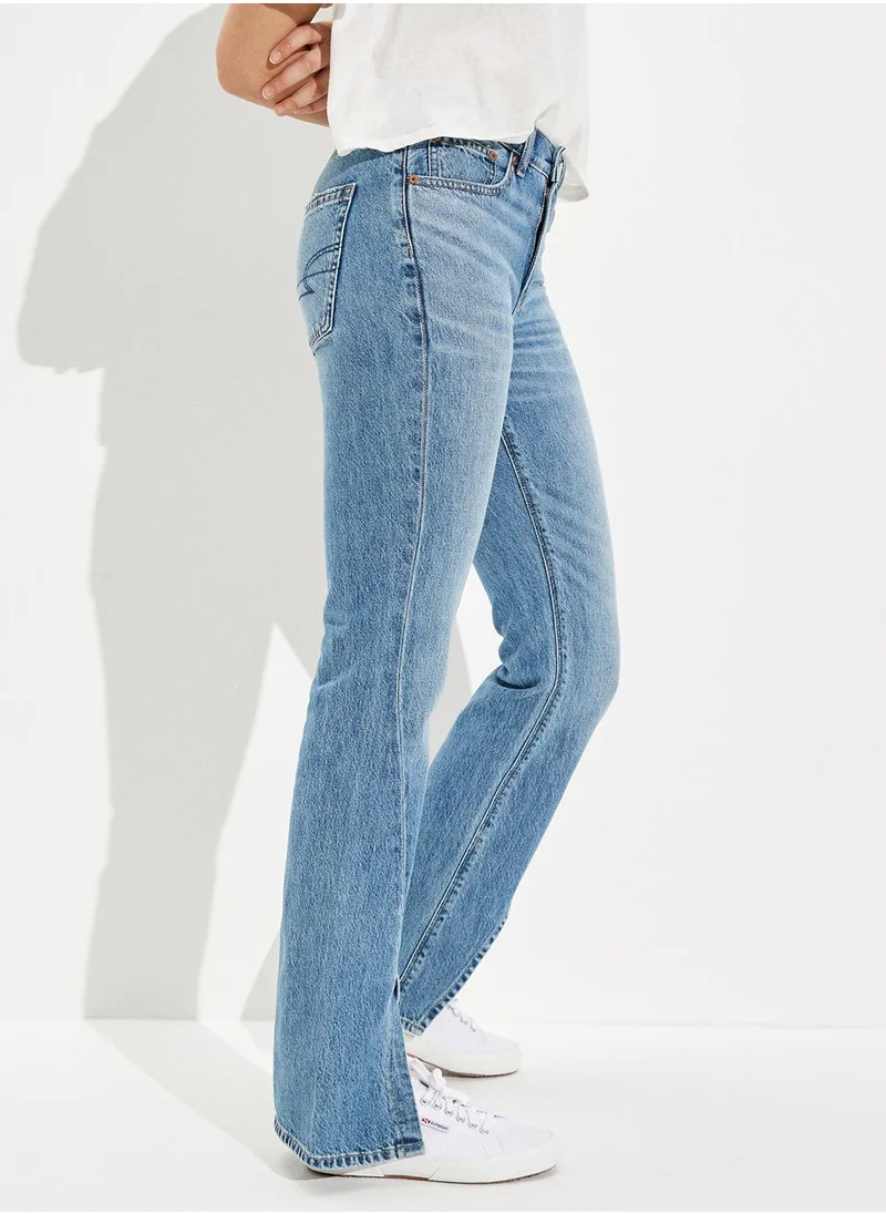 American Eagle High Waist Slit Hem Jeans