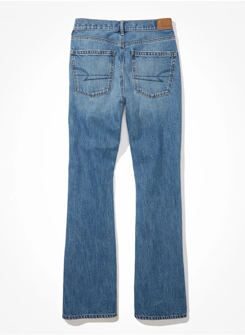 American Eagle High Waist Slit Hem Jeans