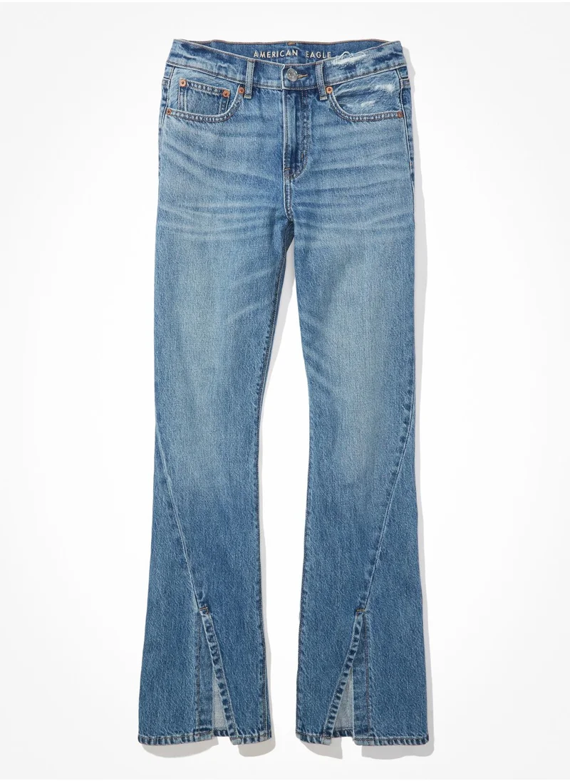 American Eagle High Waist Slit Hem Jeans