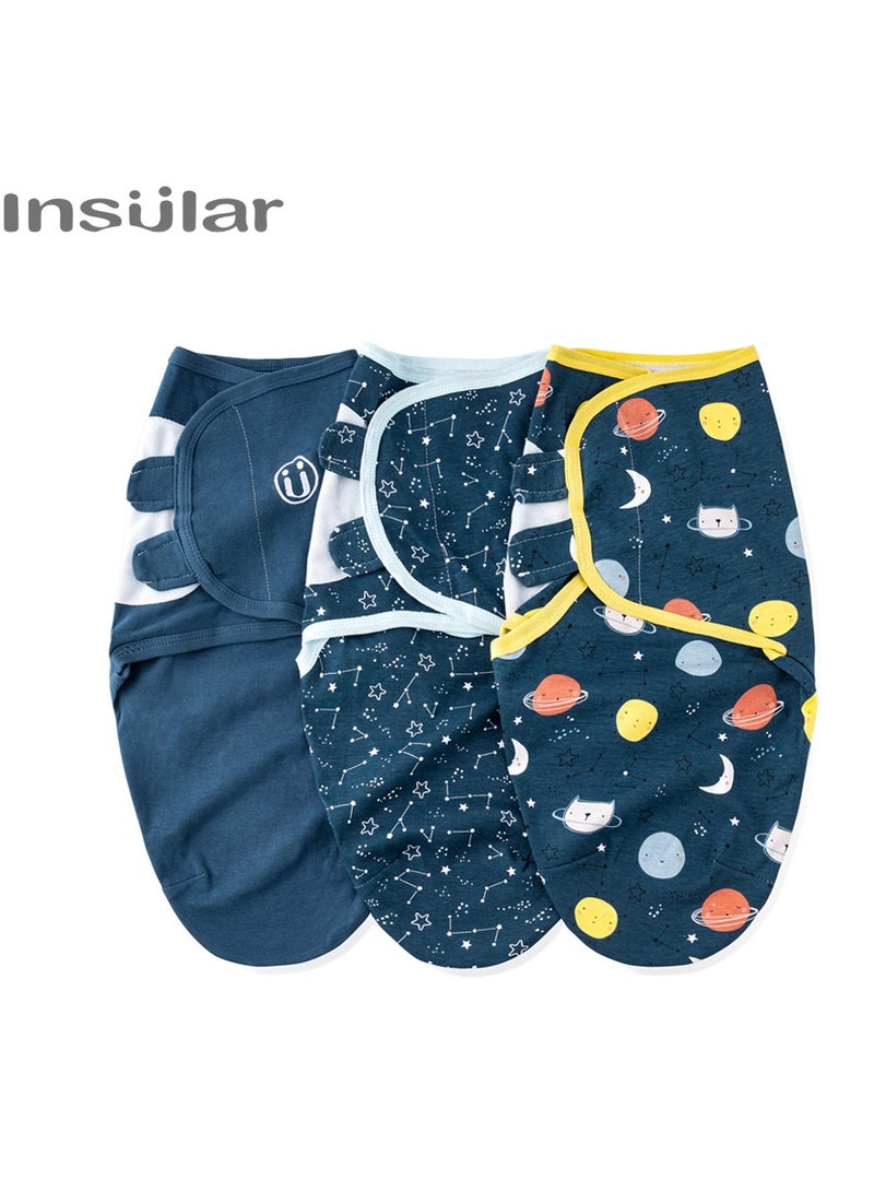 انسولار ثلاثة قطعة لينة القطن الطفل النوم حزمة التقميط - Image 1