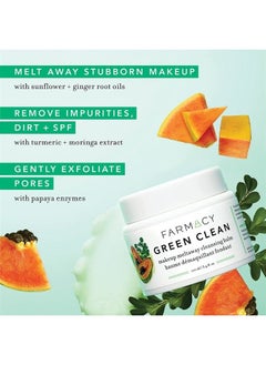 FARMACY Natural Makeup Remover - Green Clean Makeup Meltaway Cleansing Balm Cosmetic - Travel Size 1.7 oz  - Image 2