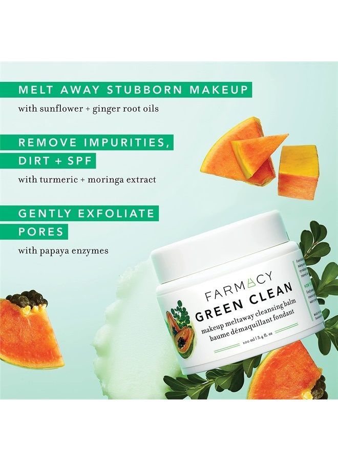 FARMACY Natural Makeup Remover - Green Clean Makeup Meltaway Cleansing Balm Cosmetic - Travel Size 1.7 oz - Image 2