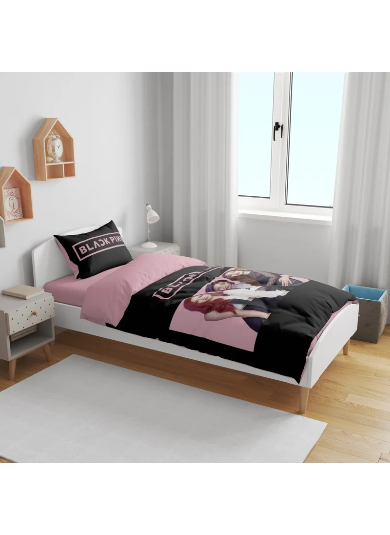 Eray Home Erays Home Erayshome Black Pink Single Duvet Cover Set