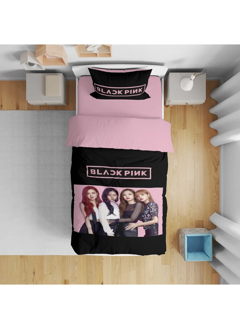 Eray Home Erays Home Erayshome Black Pink Single Duvet Cover Set
