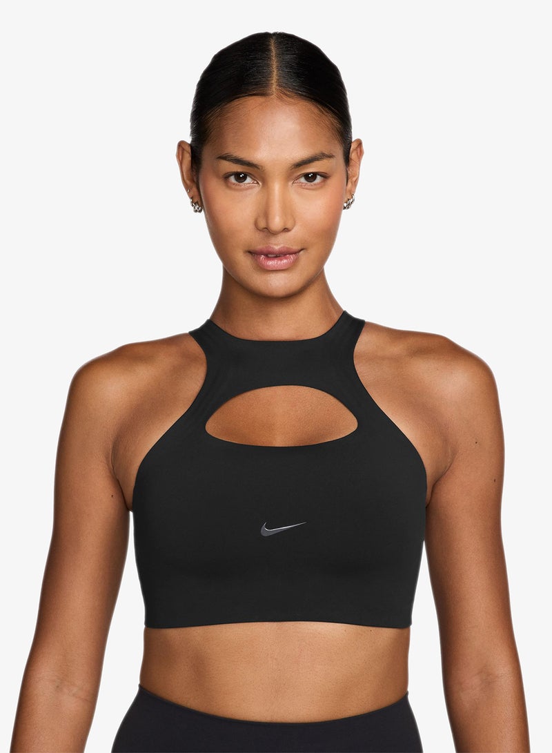Nike Dri-Fit Universal Medium Support Swoosh Logo Bra - Image 1