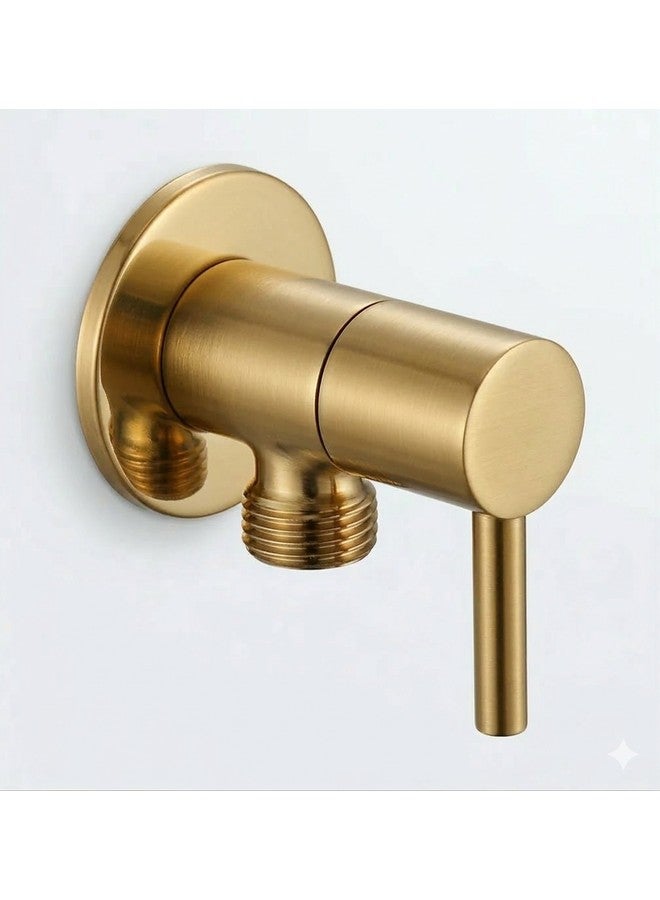 Joy Angle Valve Round 1/2" x 1/2" – Brushed Gold