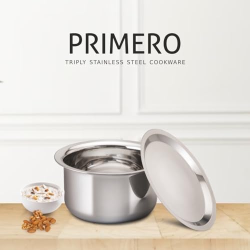 Alda Primero Tri-Ply Stainless Steel Patila 16cm 1.7 LTR with Lid - Image 2