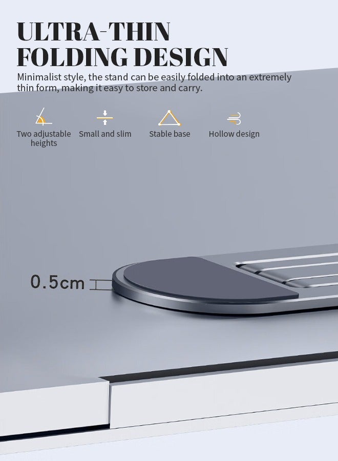 Foldable Laptop Stand Portable Laptop Holder Compact and Lightweight Ideal for Business Trips and Home Use - Image 4