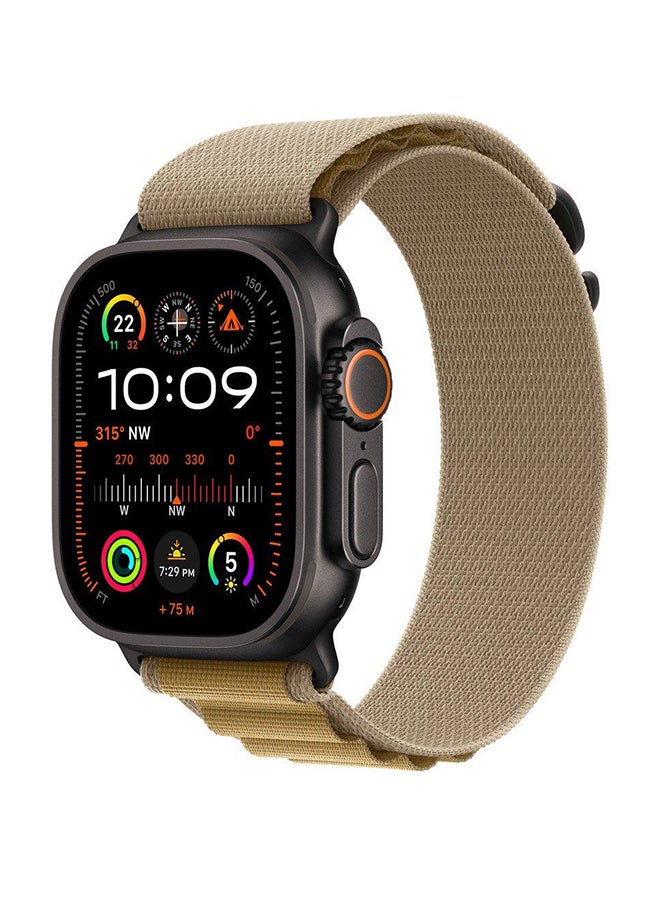 Apple 49MM Tan Alpine Loop Large Natural Titanium Finish Indigo - Image 2