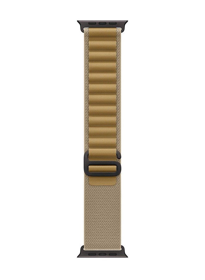 Apple 49MM Tan Alpine Loop Large Natural Titanium Finish Indigo - Image 1