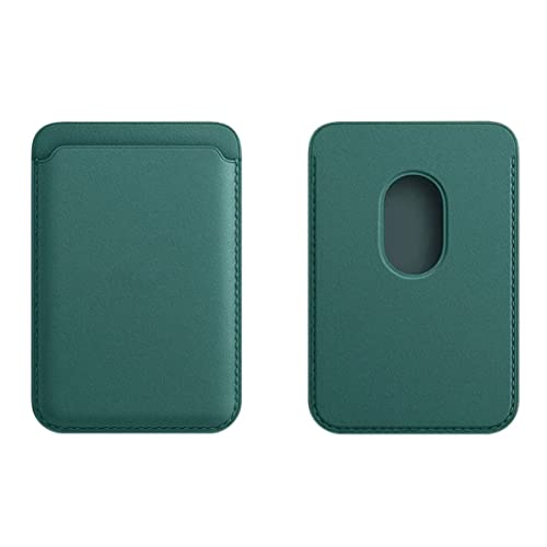 Captese Faux Leather Unisex MagIT Wallet Pouch, Card Holder, Compatible with MagSafe/PixelSnap, for iPhone 17/16/15/14/13/12/Pixel 10 Series (Leaf Green) - Image 1