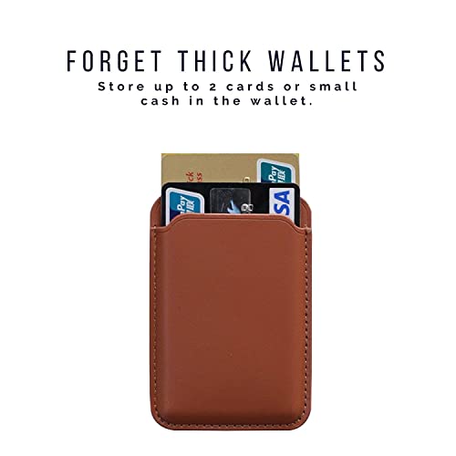 Captese Faux Leather Unisex MagIT Wallet Pouch, Card Holder, Compatible with MagSafe/PixelSnap, for iPhone 17/16/15/14/13/12/Pixel 10 Series (Leaf Green) - Image 5