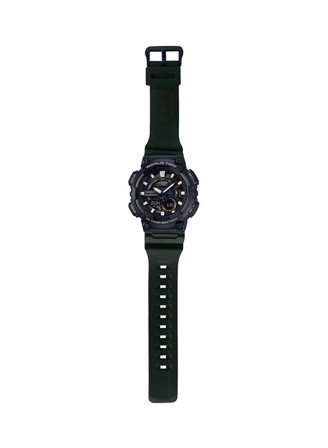 CASIO Men Water Resistant Analog/Digital Watch AEQ-110W-3AVDF - Image 4