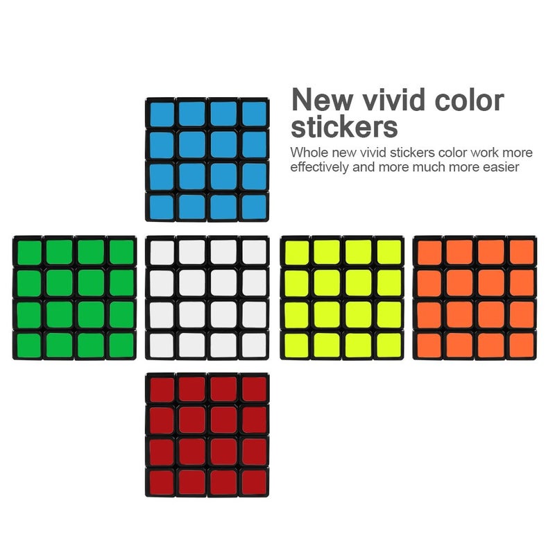 D-FantiX Yj Guansu 4x4 Speed Cube Puzzle 4x4x4 Cube Black 62mm Toys for Kids Adult - Image 5