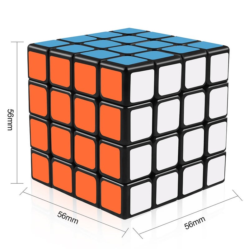 D-FantiX Yj Guansu 4x4 Speed Cube Puzzle 4x4x4 Cube Black 62mm Toys for Kids Adult - Image 2