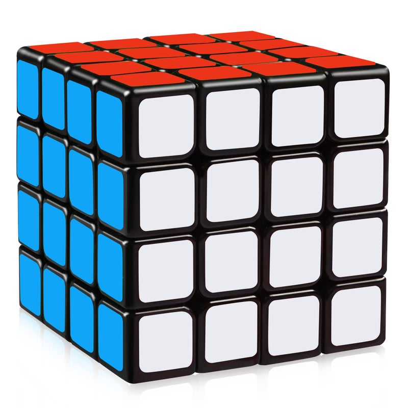 D-FantiX Yj Guansu 4x4 Speed Cube Puzzle 4x4x4 Cube Black 62mm Toys for Kids Adult - Image 1