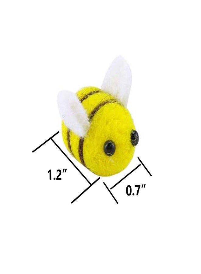 Prudance 12 Piece Wool Felt Bees Cute DIY Craft Supplies for Baby Showers Children's Parties Nursery Tents and Home Decoration - Image 2
