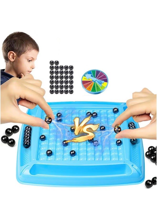 Magnetic Chess Game With 30 Chess pieces, Magnetic Battle Chess With punishment wheel, Promotes Creativity and Logical Thinking，Parent-Child Interactive Desktop Game Toys  - Image 1
