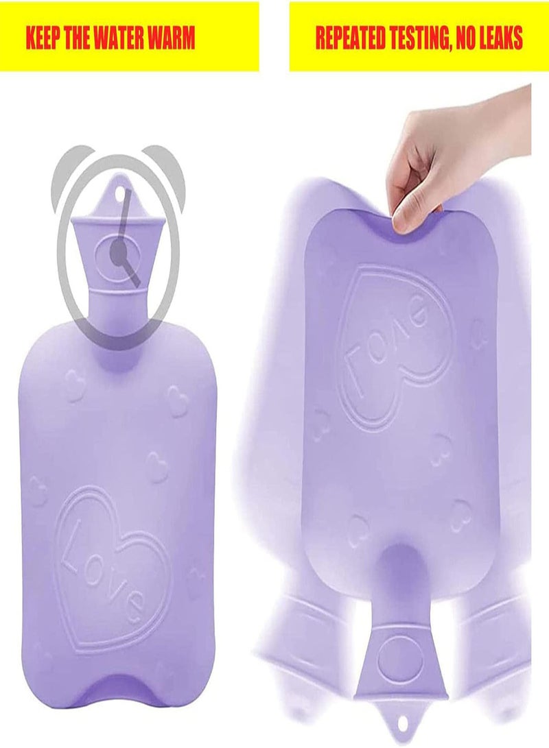 GGOOT Hot Bottle Water Bag - 3 Sets of Hot Water Pouch with Soft Plush Waist Belt Cover - Hand Warmer for Back, Legs, Waist, Neck and Shoulder Warmth  - Image 4