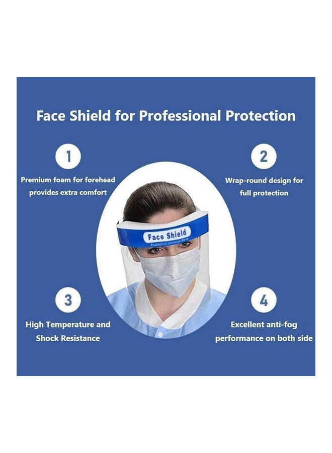 نيبمينينت 10 Pcs Face Shield Reusable Full Transparent Breathable Visor Windproof Hat Protect Eyes And - Image 2