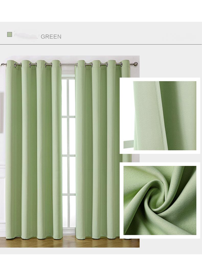 Bluejw 2-Piece Solid Color Blackout Outdoor Curtains Green - Image 2
