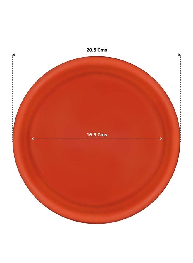 TrustBasket UV Treated Round Bottom Tray(Plate/Saucer) Suitable for 10 inch Round Plastic Pot-Terracotta Color-Set of 6 | Heavy Duty Highly Durable Plant saucer Gamla for Indoor Home Decor & Outdoor Balcony Garden - Image 3