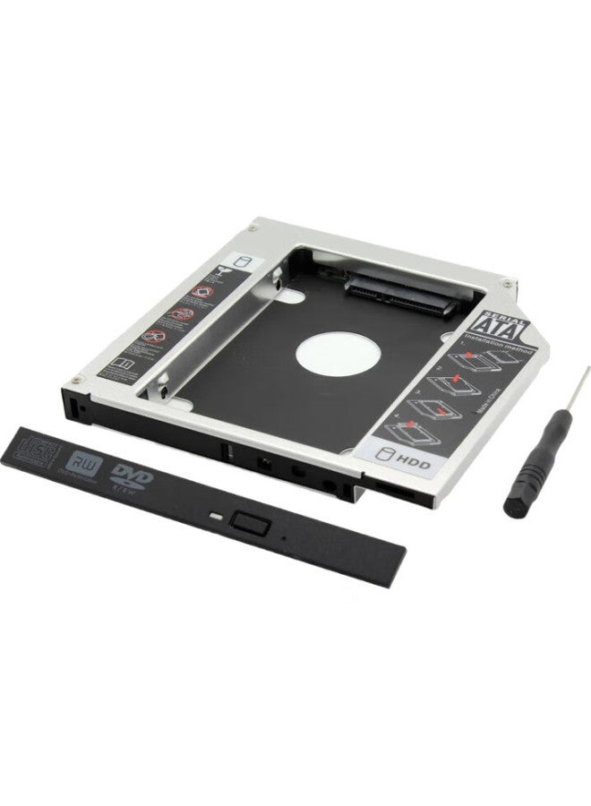 Linkstone Liantuo 9.5Mm Laptop Optical Drive Bracket Sata Hard Drive Mount Hard Drive Stand Black + Silver (Suitable For Ssd Z104 - Image 1