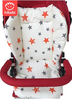 hibobi Baby High Chair Cushion Pad Mat, Breathable Pram Seat Cushion, Pram Seat Cushion, High Chair Seat Cushion Liner, Pram Car Chair Seat Cushion Liner, for Baby, Infant - White  - Image 1