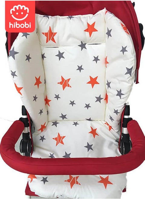 Baby High Chair Cushion Pad Mat, Breathable Pram Seat Cushion, Pram Seat Cushion, High Chair Seat Cushion Liner, Pram Car Chair Seat Cushion Liner, for Baby, Infant - White