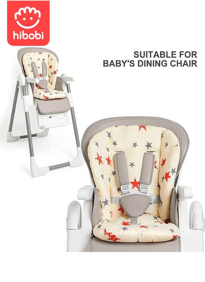 hibobi - Baby High Chair Cushion Pad Mat, Breathable Pram Seat Cushion, Pram Seat Cushion, High Chair Seat Cushion Liner, Pram Car Chair Seat Cushion Liner, for Baby, Infant - White - Image 1