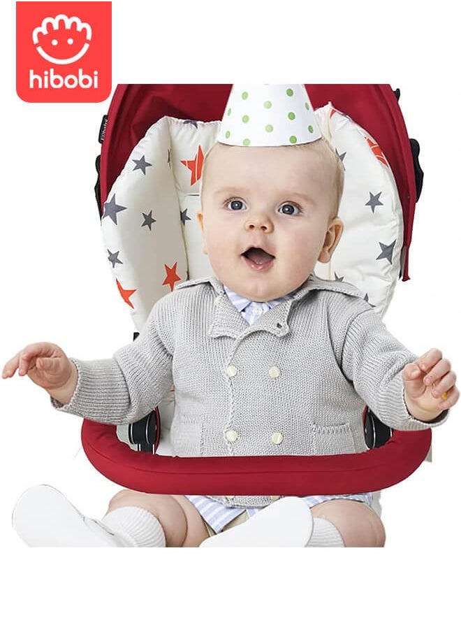 hibobi - Baby High Chair Cushion Pad Mat, Breathable Pram Seat Cushion, Pram Seat Cushion, High Chair Seat Cushion Liner, Pram Car Chair Seat Cushion Liner, for Baby, Infant - White - Image 1