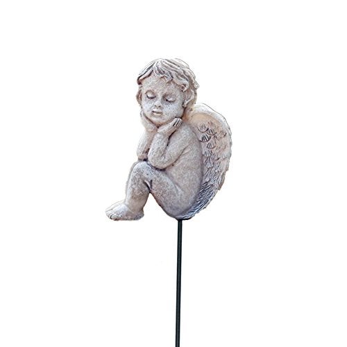 MUAMAX Decorative Angel Garden Stakes Miniature Angel Fairy Garden Angel Small Memorial Statue - Image 1