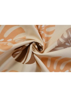 BSB HOME BSB HOME Premium Cotton All Round Elastic Fitted Bedsheets for Double Bed with 2 King Size Pillow Covers 220tc Supersoft |Wrinkel Free Bed Cover Size - 72 x 78 +10 inches | Leaf, Beige & Brown  - Image 4