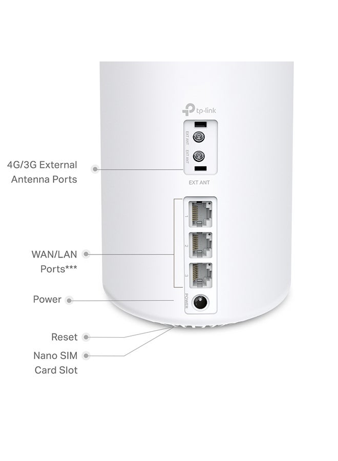 TP-LINK DecoX10-4G, Wi Fi 6, 4G+ AX1500 Dual Band Whole Home Mesh Gateway|5GHz Band Access|Connect upto 120 Devices|Coverage up to 2100 ft2 |Supports 4G+ Cat6 speeds of up to 300 Mbps White - Image 2