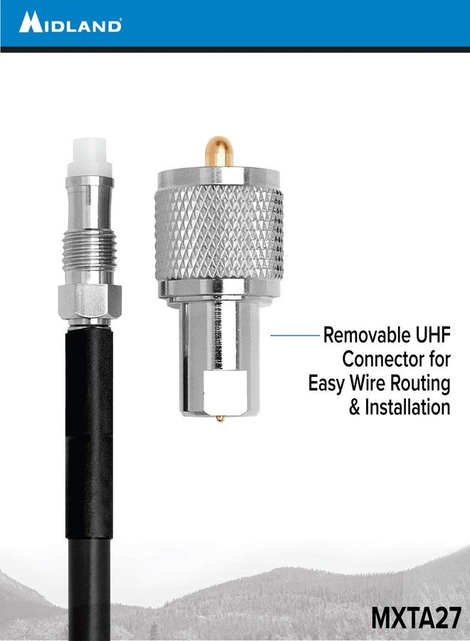Midland Universal Hood and Trunk Lip Mount with NMO Connector, and 6M Cable - Works with Midland MicroMobile MXT105, MXT115, MXT275, MXT400 - Image 4
