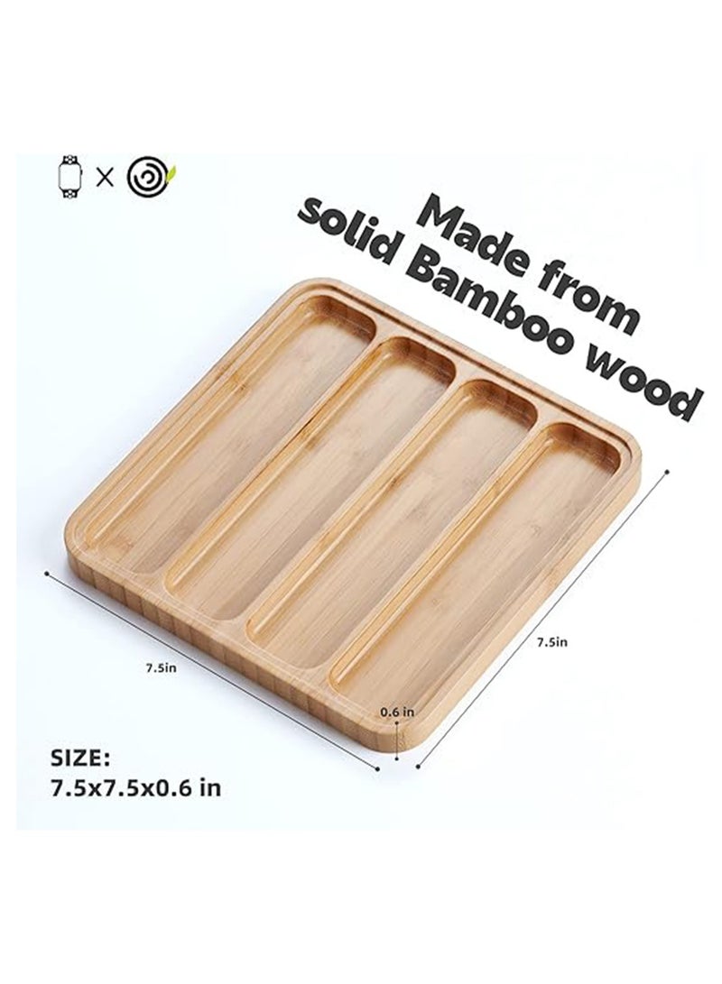 Excefore Wooden Watch Band Organizer Case for Men or Women, Works with All Apple Watch Bands - Display Watch Storage Case Tray with Acrylic Top Lid - Image 5