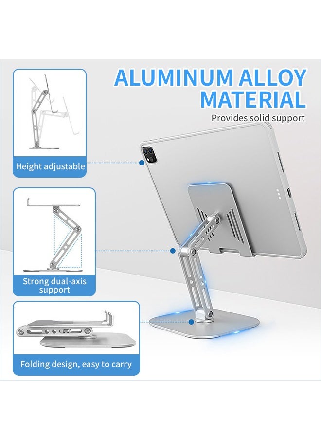 Desktop Phone Holder, 360° Rotating Phone Stand, Freely Adjustable Height, Suitable for Watching TV Series, Video Chat, Online Learning