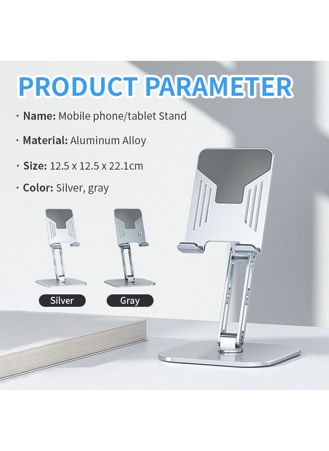 Desktop Phone Holder, 360° Rotating Phone Stand, Freely Adjustable Height, Suitable for Watching TV Series, Video Chat, Online Learning