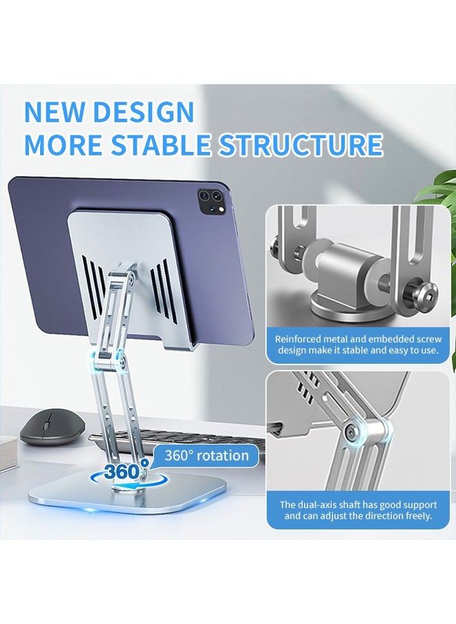 Desktop Phone Holder, 360° Rotating Phone Stand, Freely Adjustable Height, Suitable for Watching TV Series, Video Chat, Online Learning